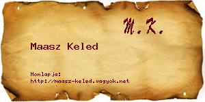 Maasz Keled névjegykártya